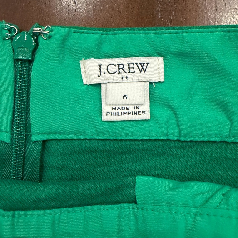 J. Crew Vibrant Green Skirt Sz 6 - Picture 2 of 3